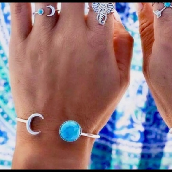 Jewelry - Antique Moon Bangle Adjustable Bracelet